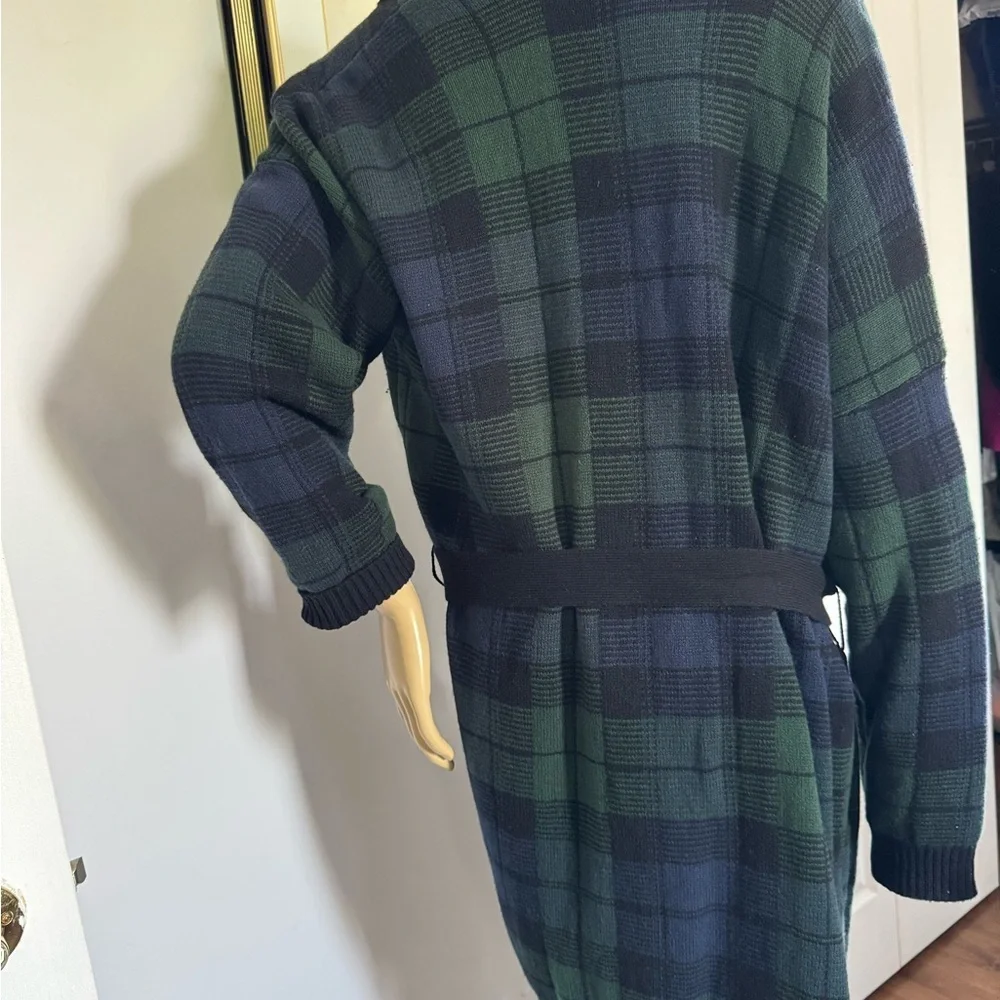 Ralph Lauren NWT stylish plaid woolTextured Knit Cardigan. Ptp 26” - Picture 3 of 8